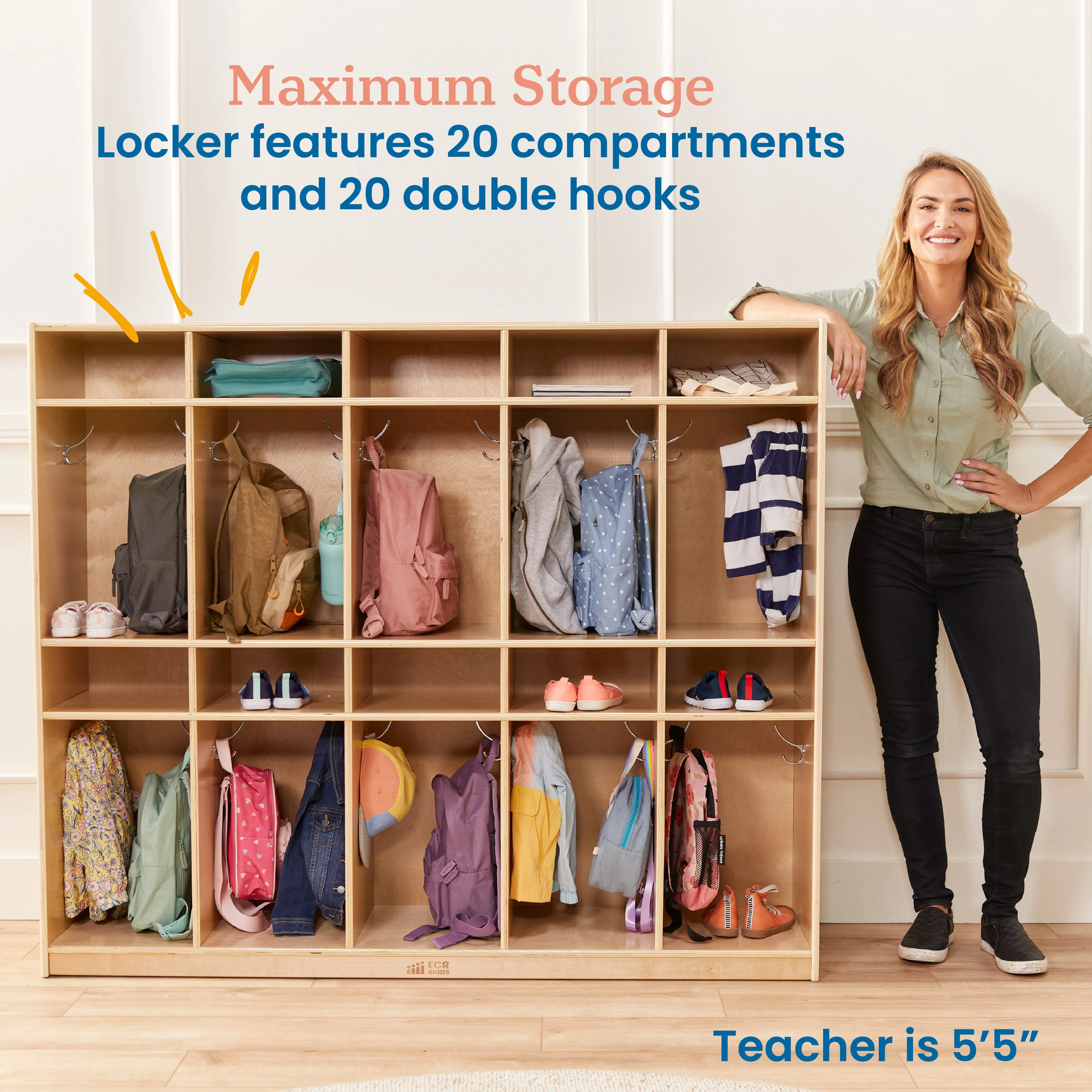 10-Section Storage Locker, Classroom Furniture