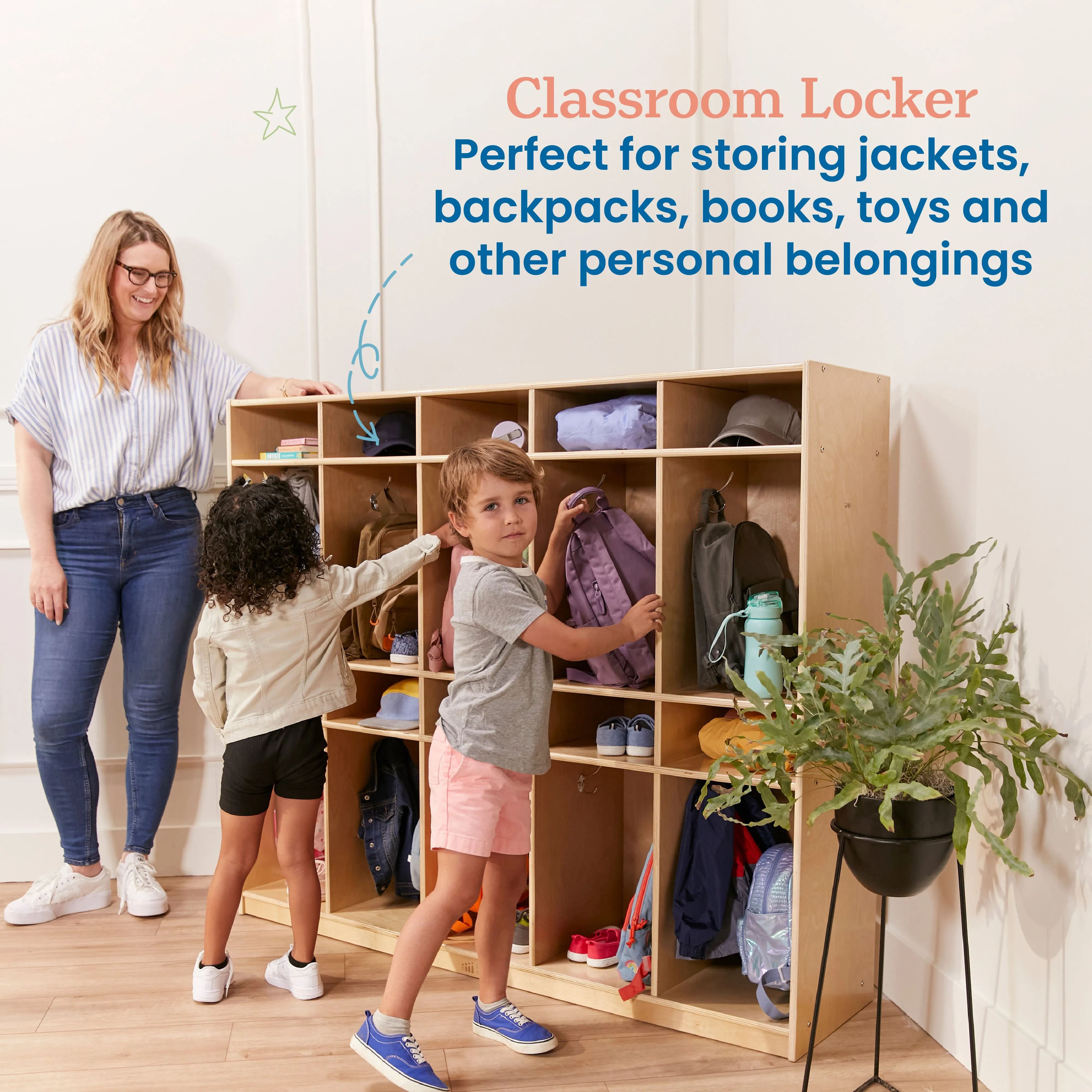 10-Section Storage Locker, Classroom Furniture