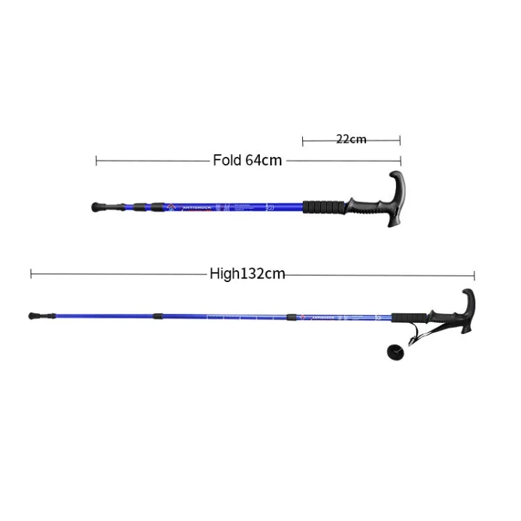 132cm Retractable Three Outdoor Trekking Poles Telescopic