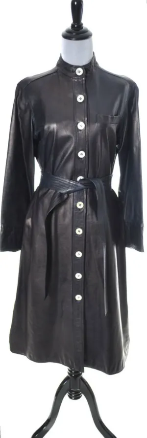 1970's Loewe Vintage Leather Coat Made in Spain SOLD