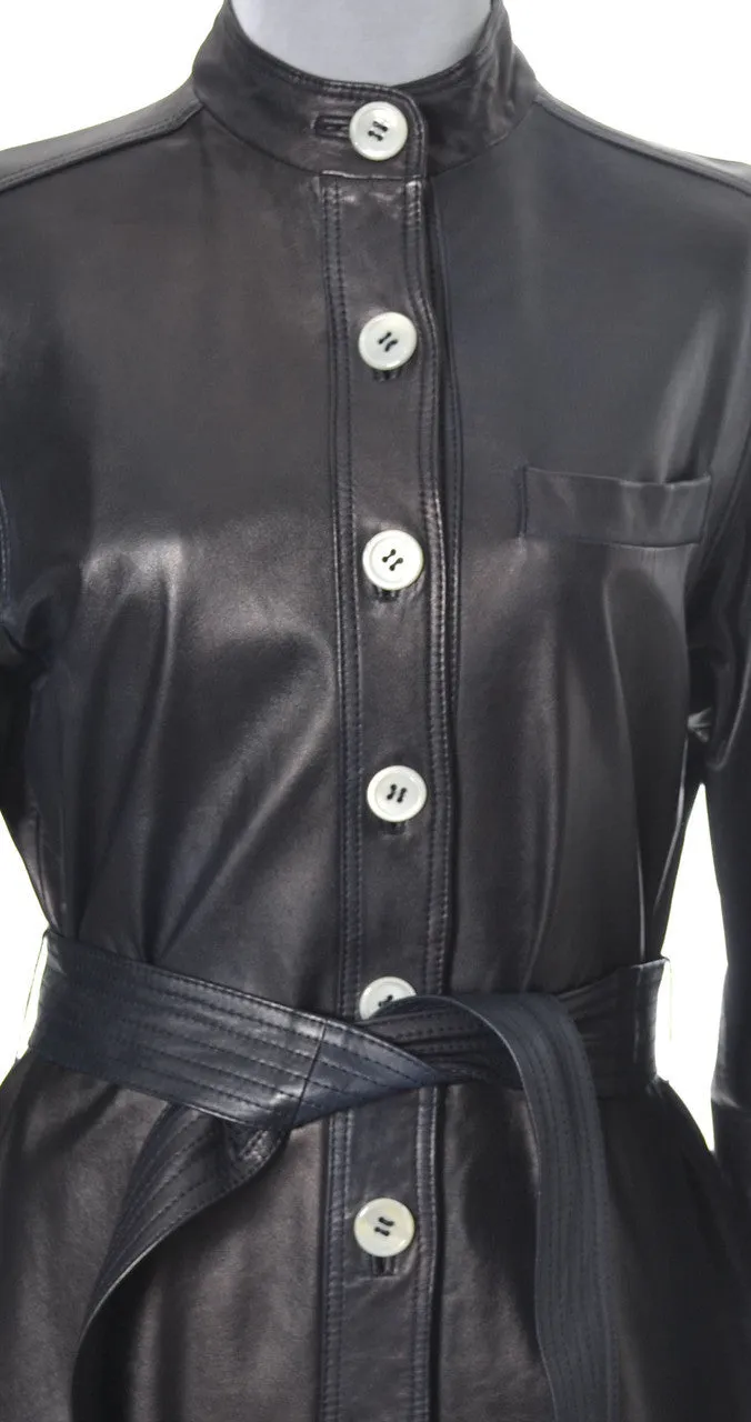 1970's Loewe Vintage Leather Coat Made in Spain SOLD