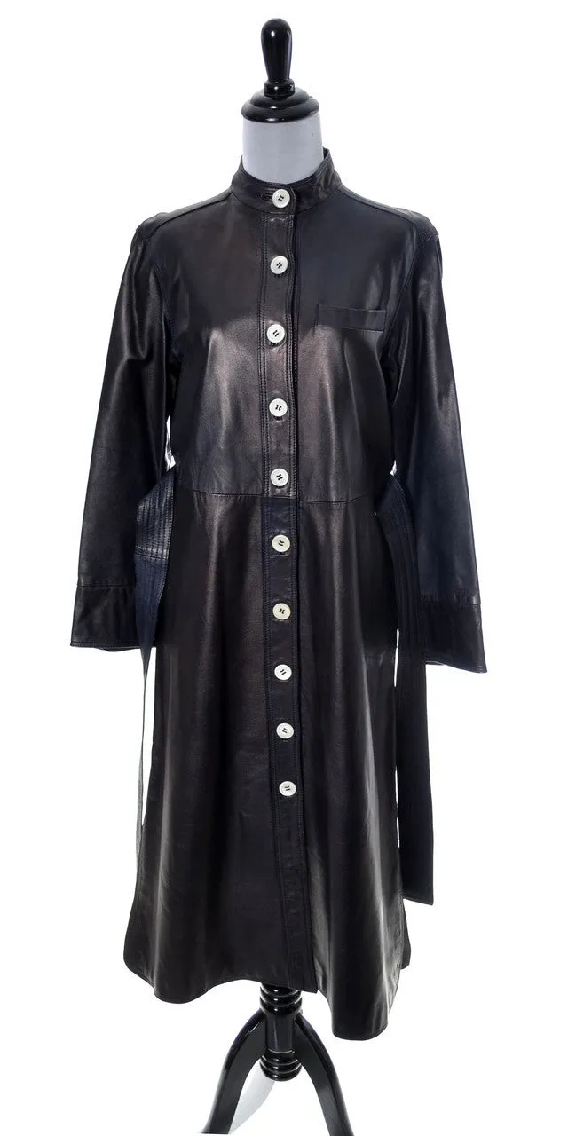 1970's Loewe Vintage Leather Coat Made in Spain SOLD