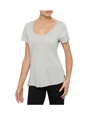 2 x Bonds Womens Scoop Neck Tee T-Shirt Top Cotton Grey