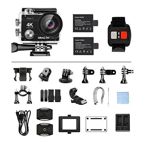 4K Waterproof Action Camera with Mounting Accessories