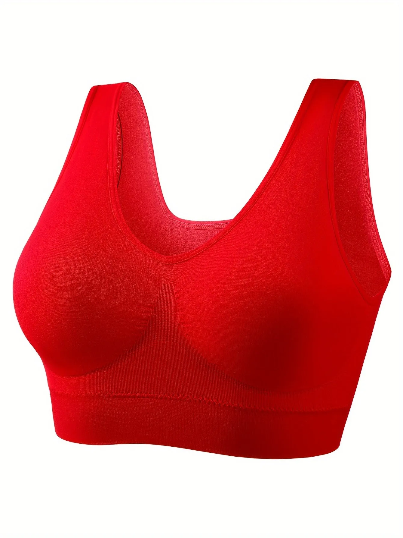 8-Pack Elegant Seamless Wireless Sports Bras for Women, Breathable & Comfortable, Ideal for Running & Fitness Activities