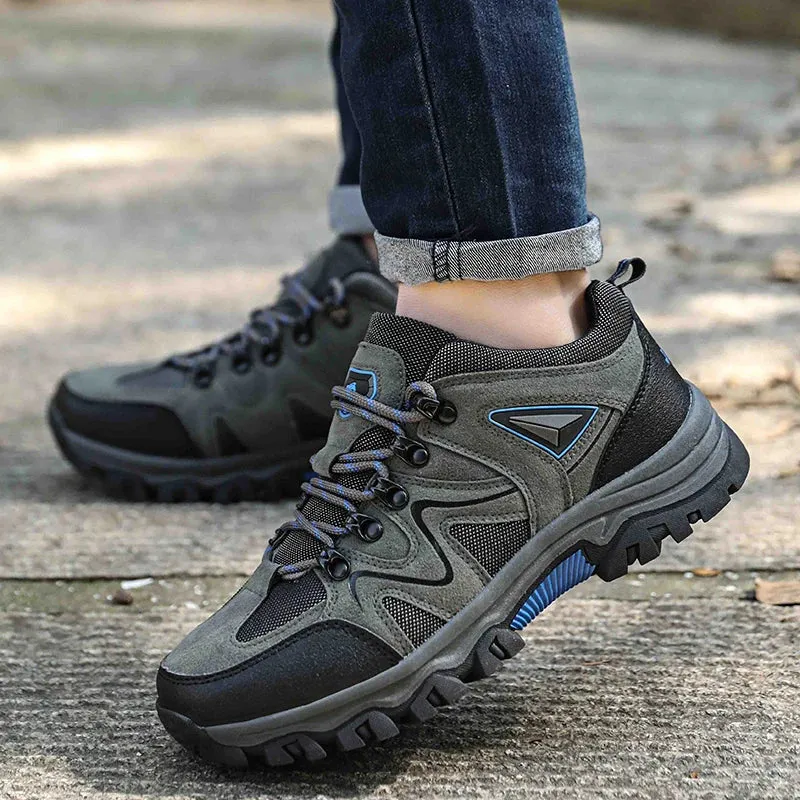 Aidase Hiking Shoes For Men Outdoor Lace Up Shoes Man Climbing Sport Boots Tactical Hunting Trekking Mountain Waterproof Sneakers