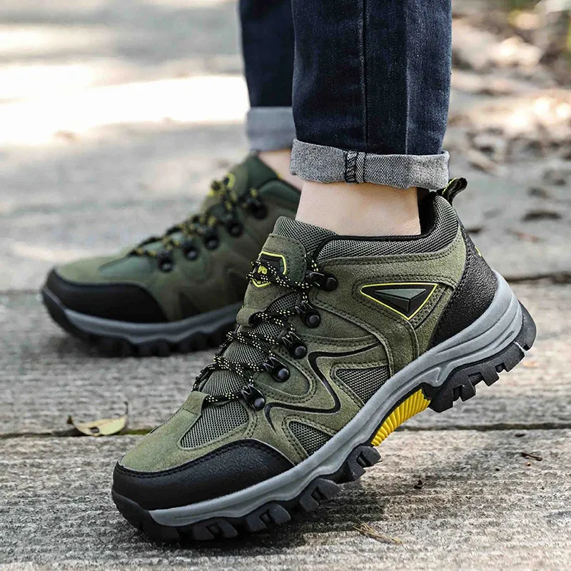 Aidase Hiking Shoes For Men Outdoor Lace Up Shoes Man Climbing Sport Boots Tactical Hunting Trekking Mountain Waterproof Sneakers