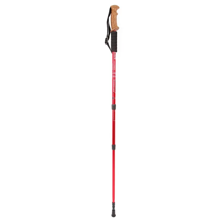 Aotu AT7551 135cm Aluminum Alloy Outdoor Camping Corky Trekking Poles(Red)