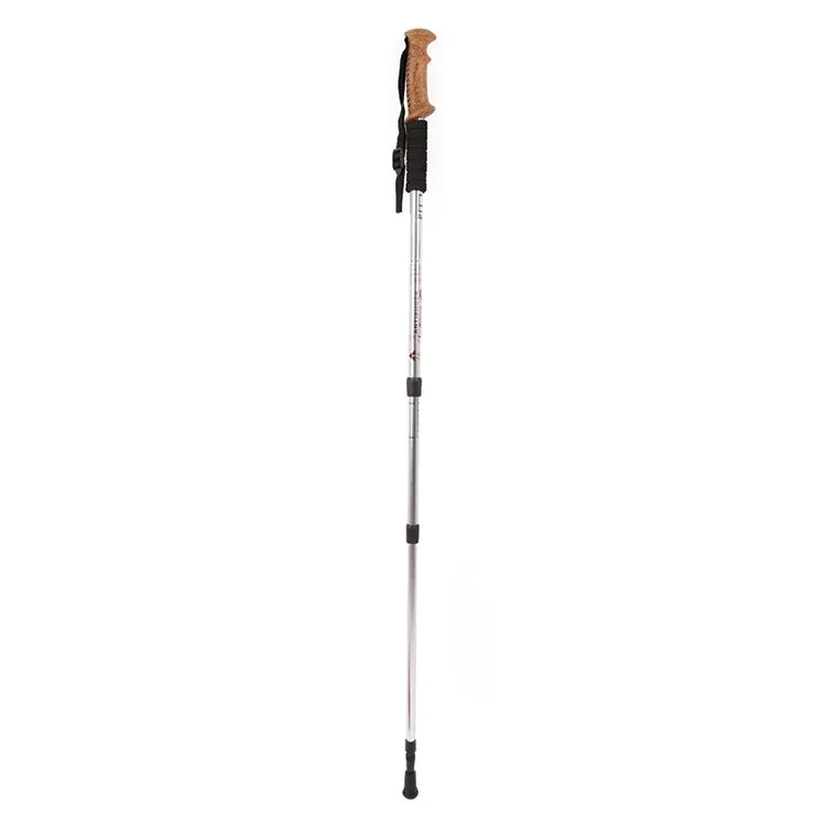 Aotu AT7551 135cm Aluminum Alloy Outdoor Camping Corky Trekking Poles(Silver)