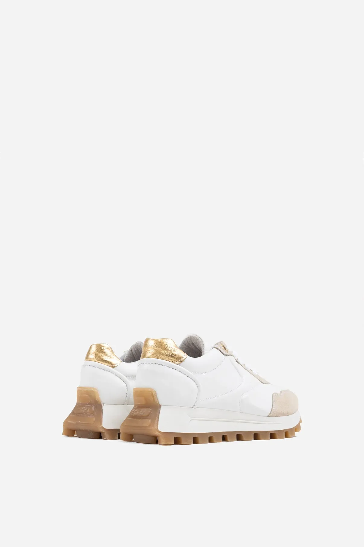 Avery Off White Gold Chunky Sneakers