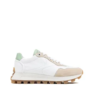 Avery Off White Pastel Green Chunky Sneakers