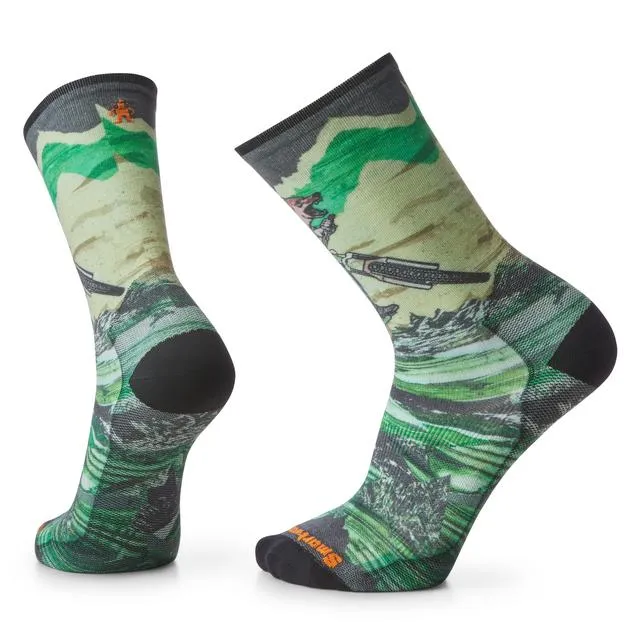 Bike Zero Cushion Wolf Print Crew Socks