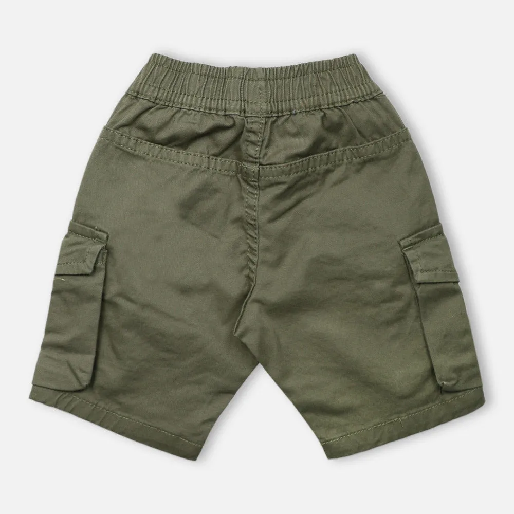 Black & Green Cargo Shorts