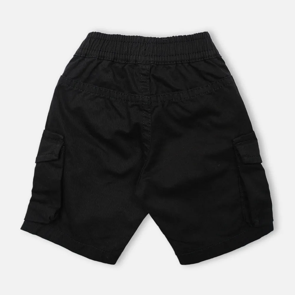 Black & Green Cargo Shorts