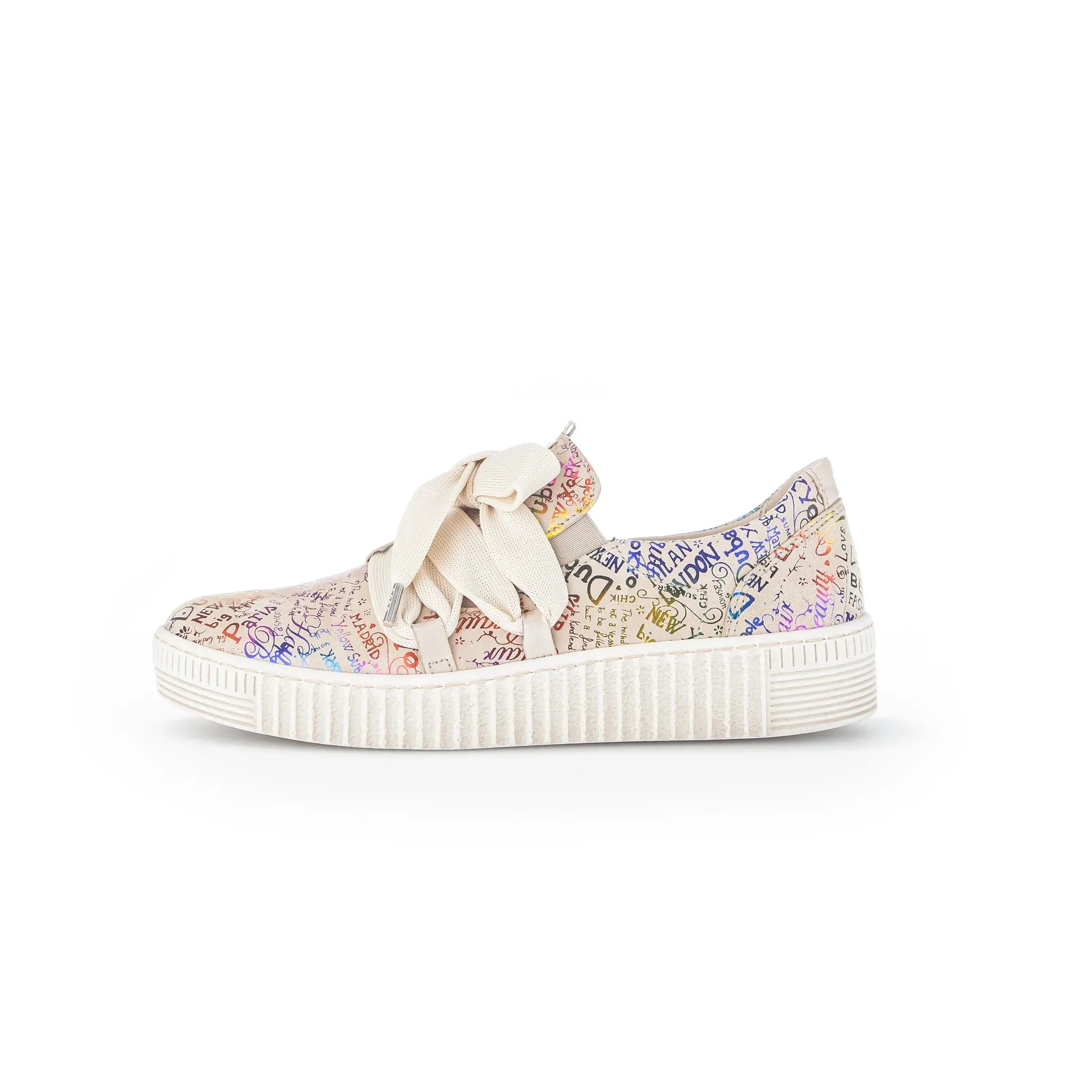 Bow Sneaker Letter/Lack - Beige