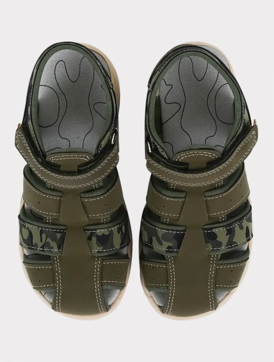 Boys Casual Trekking Sandals - Green