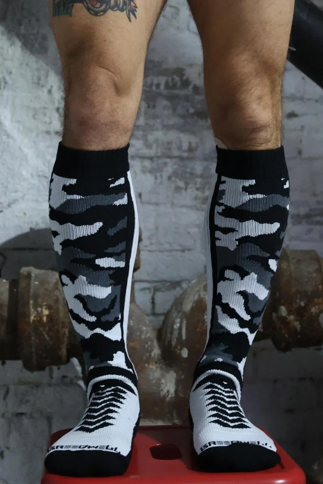 Breedwell Neo Camo Socks, White