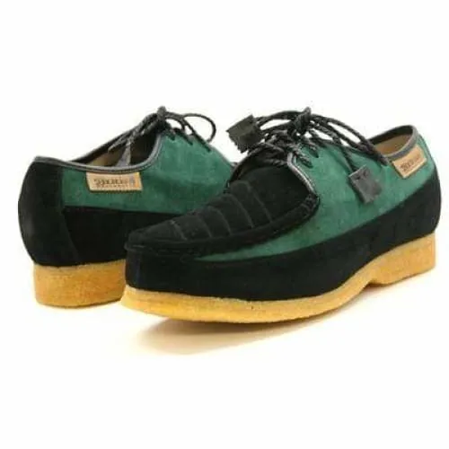 British Walkers Crown Men's Green and Black Suede Crepe Sole