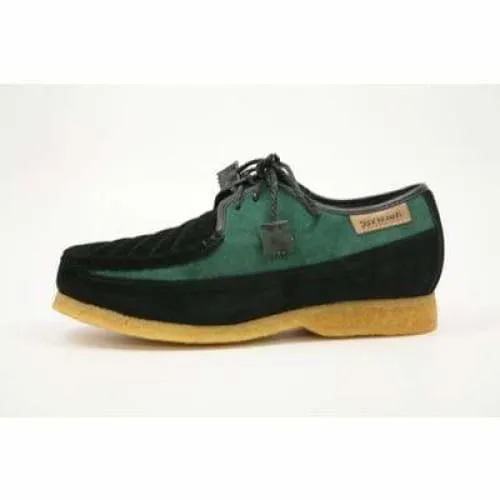 British Walkers Crown Men's Green and Black Suede Crepe Sole