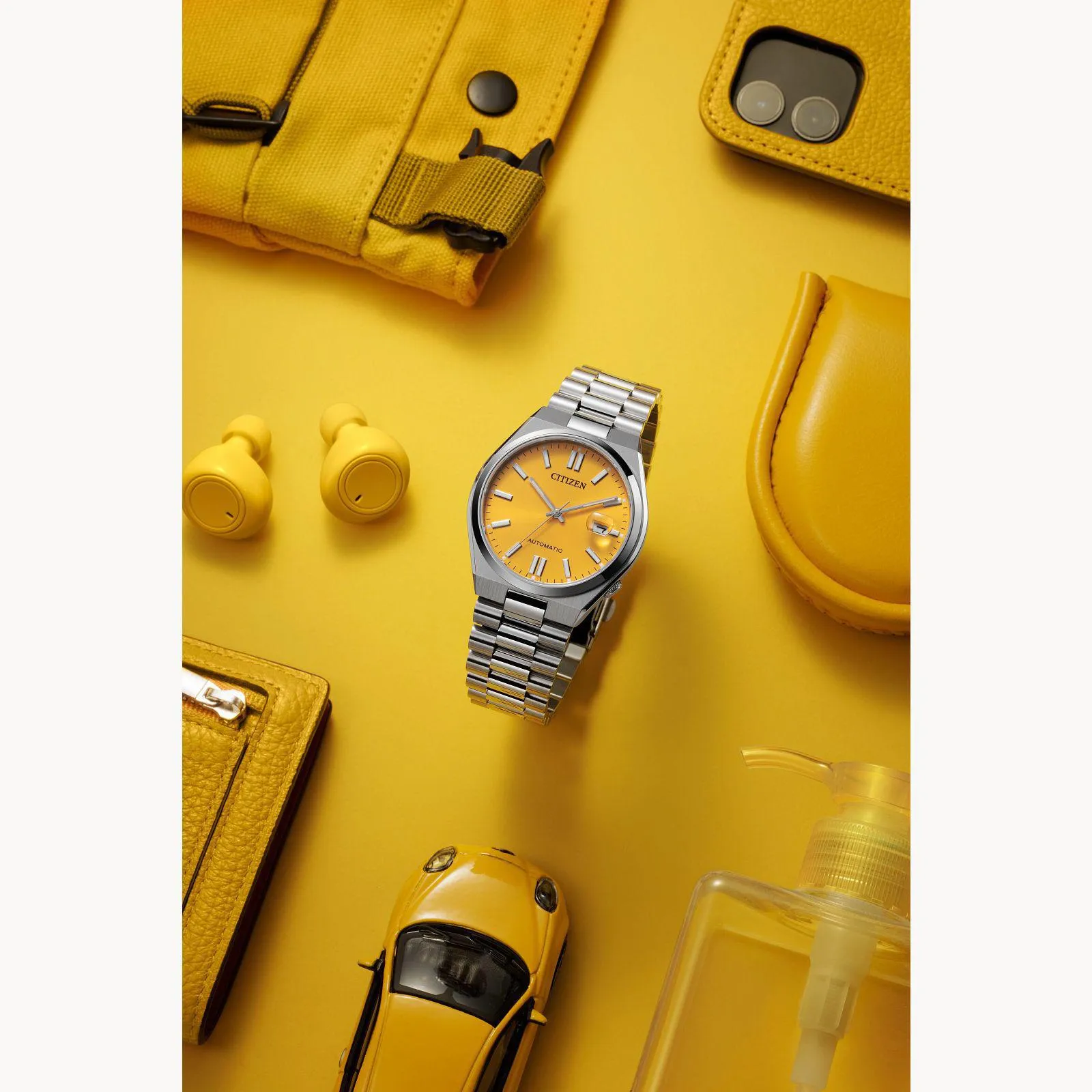 Citizen “TSUYOSA” Collection Yellow Automatic Watch NJ0150-56Z