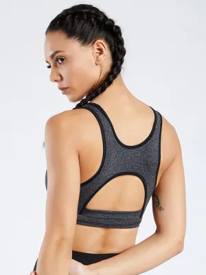 Creeluxe Power Me Charcoal Sports Bra