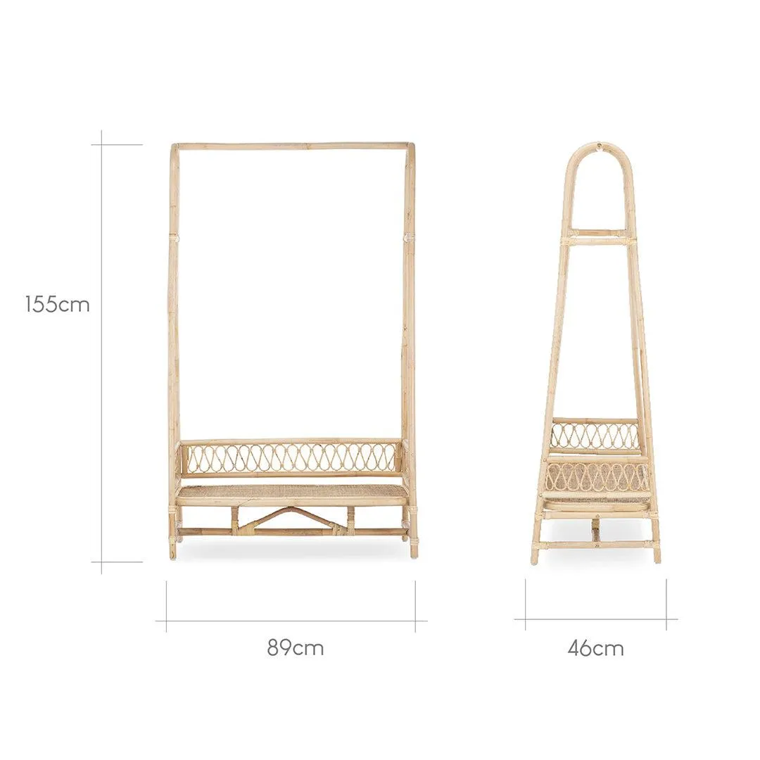 CuddleCo Aria Clothes Rail - Rattan