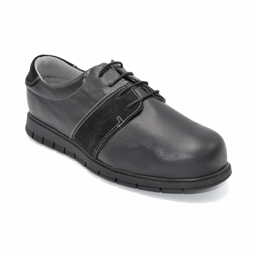 DB Leo - Mens Extra Wide Fit Lace Up - 6E Fitting - Black