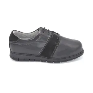 DB Leo - Mens Extra Wide Fit Lace Up - 6E Fitting - Black