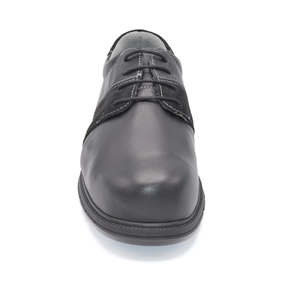 DB Leo - Mens Extra Wide Fit Lace Up - 6E Fitting - Black