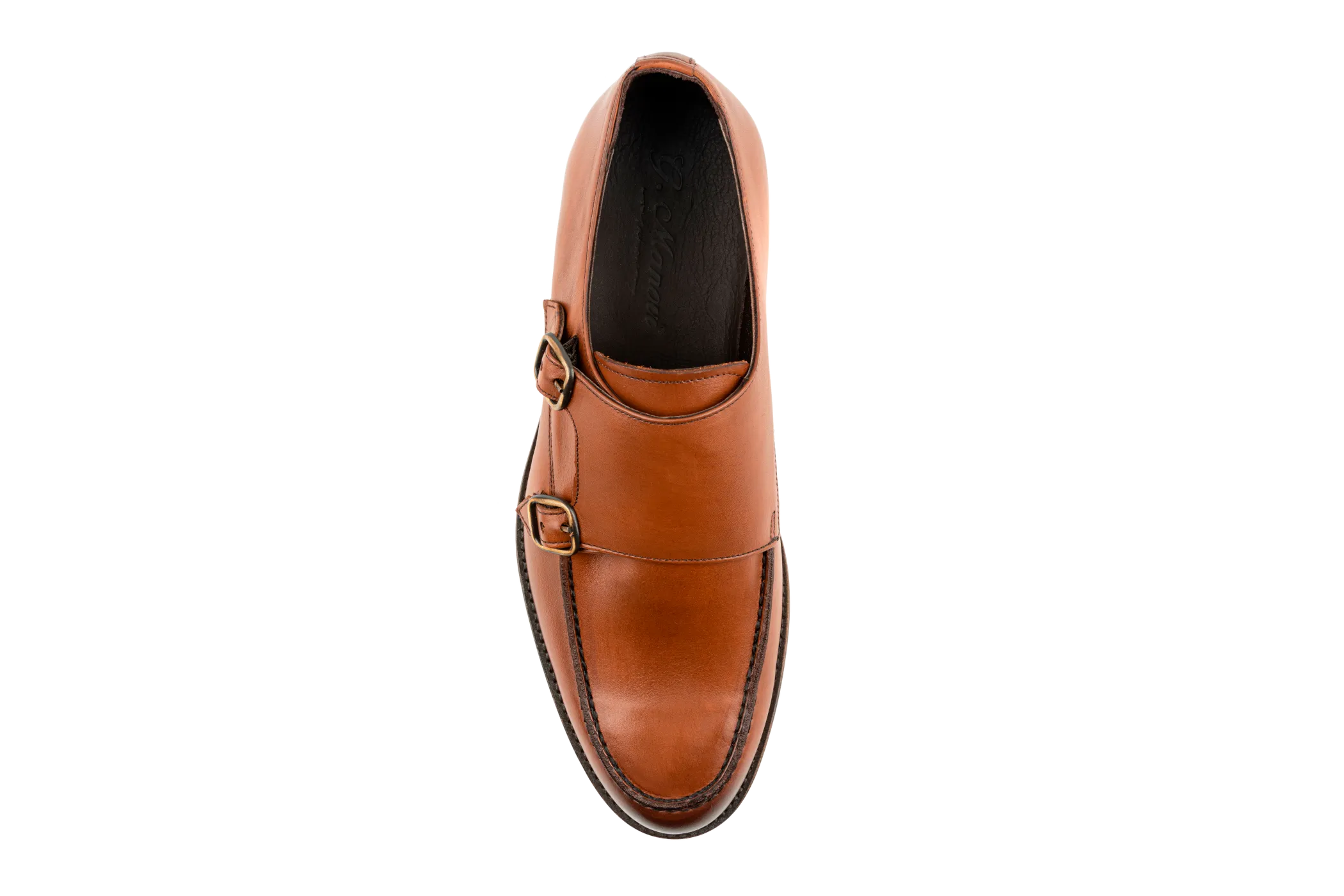 Debbano Aba Men's Double Monk Strap Shoes, Top Grain Leather, Moc Toe Classy, Tan Monk Strap Shoes, Handmade Dress Shoes for Men: Aba by Debbano