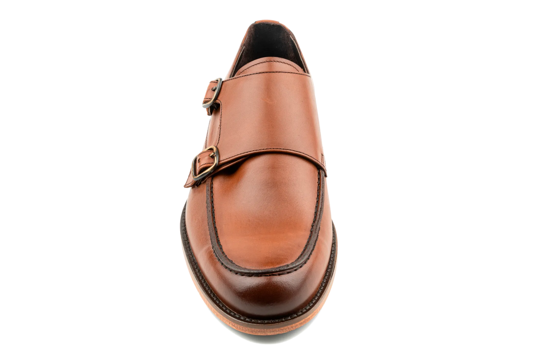 Debbano Aba Men's Double Monk Strap Shoes, Top Grain Leather, Moc Toe Classy, Tan Monk Strap Shoes, Handmade Dress Shoes for Men: Aba by Debbano