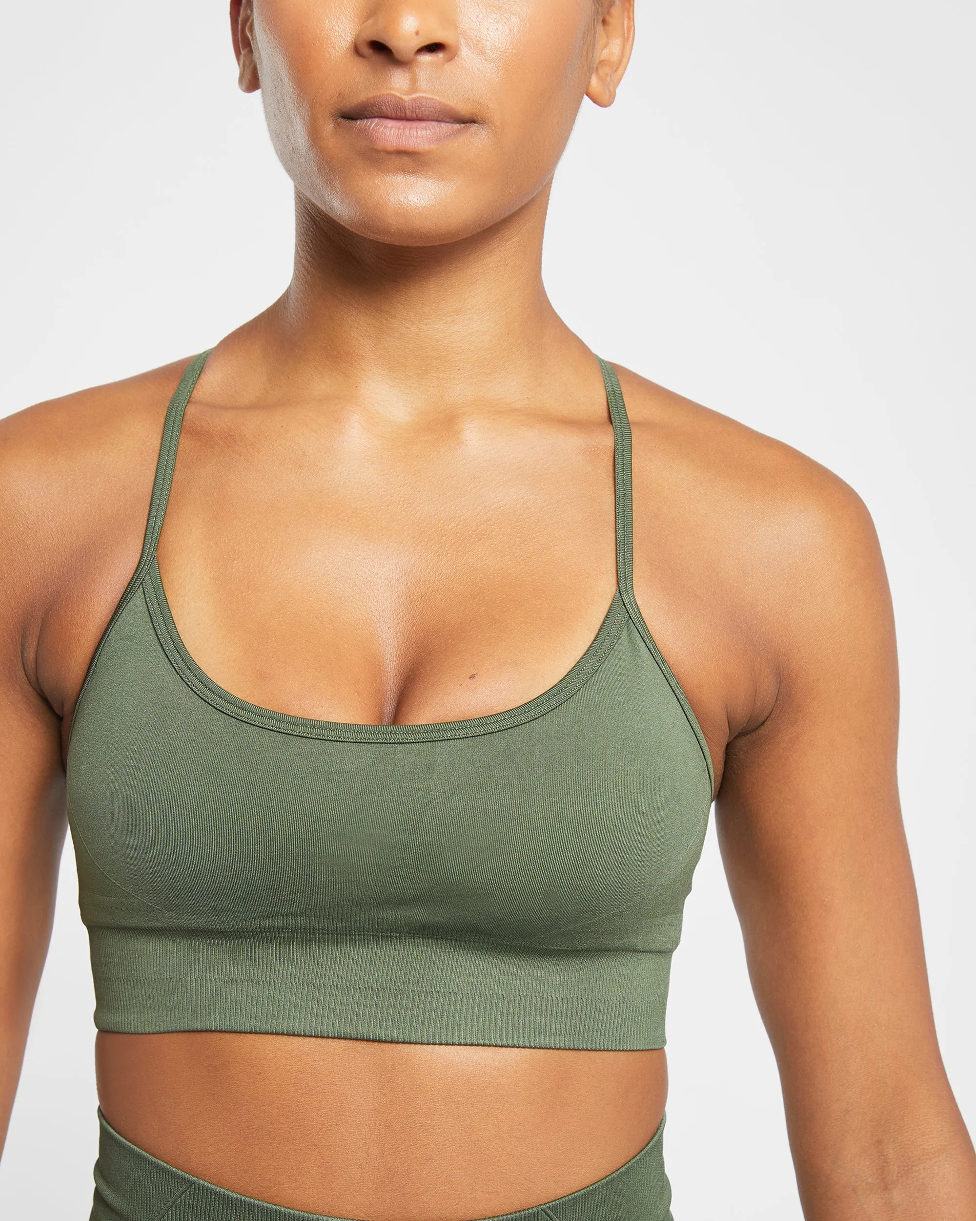 Empower Seamless Sports Bra - Khaki Green