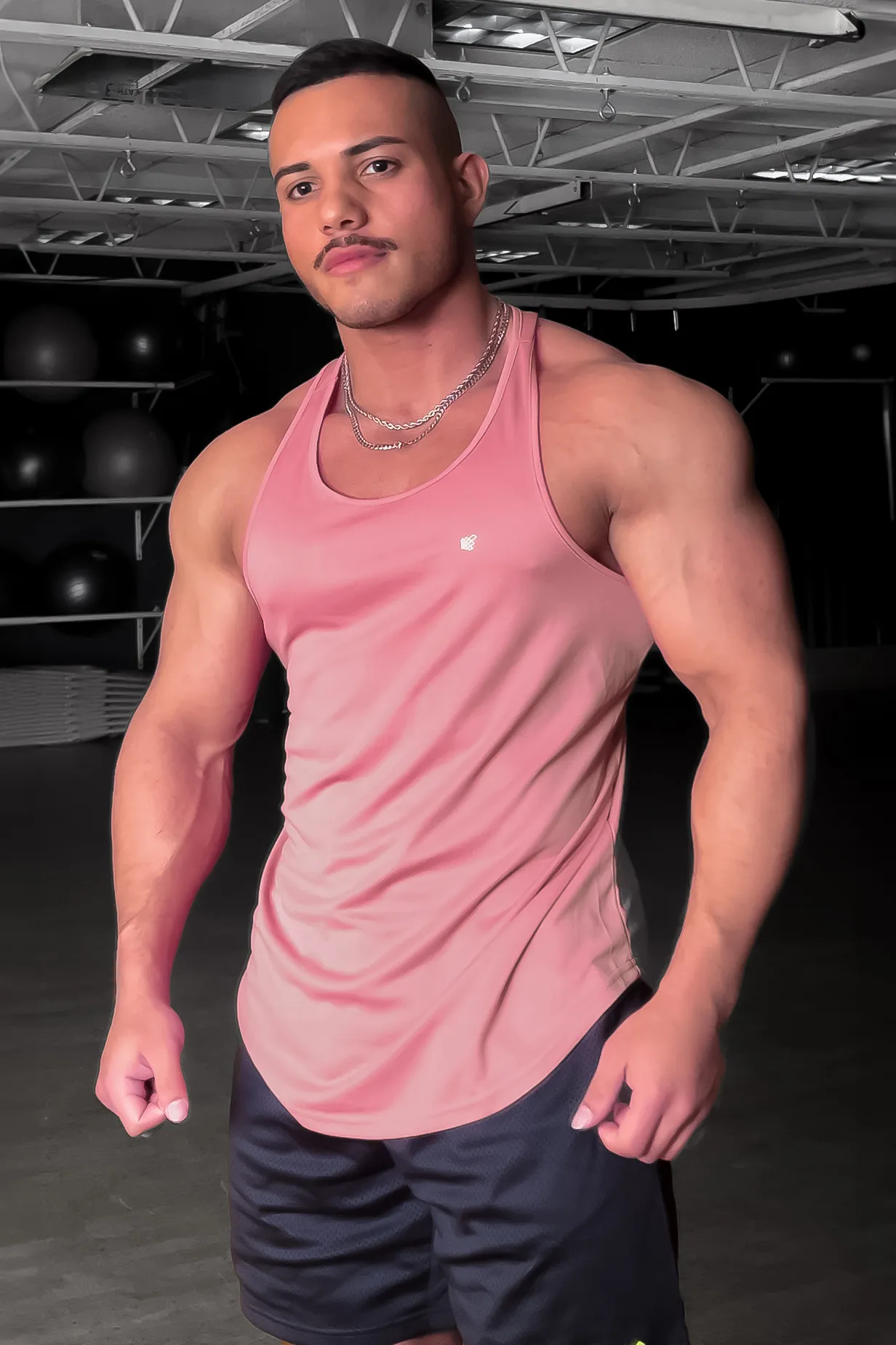 Fast-Dry Bodybuilding Workout Stringer - Salmon