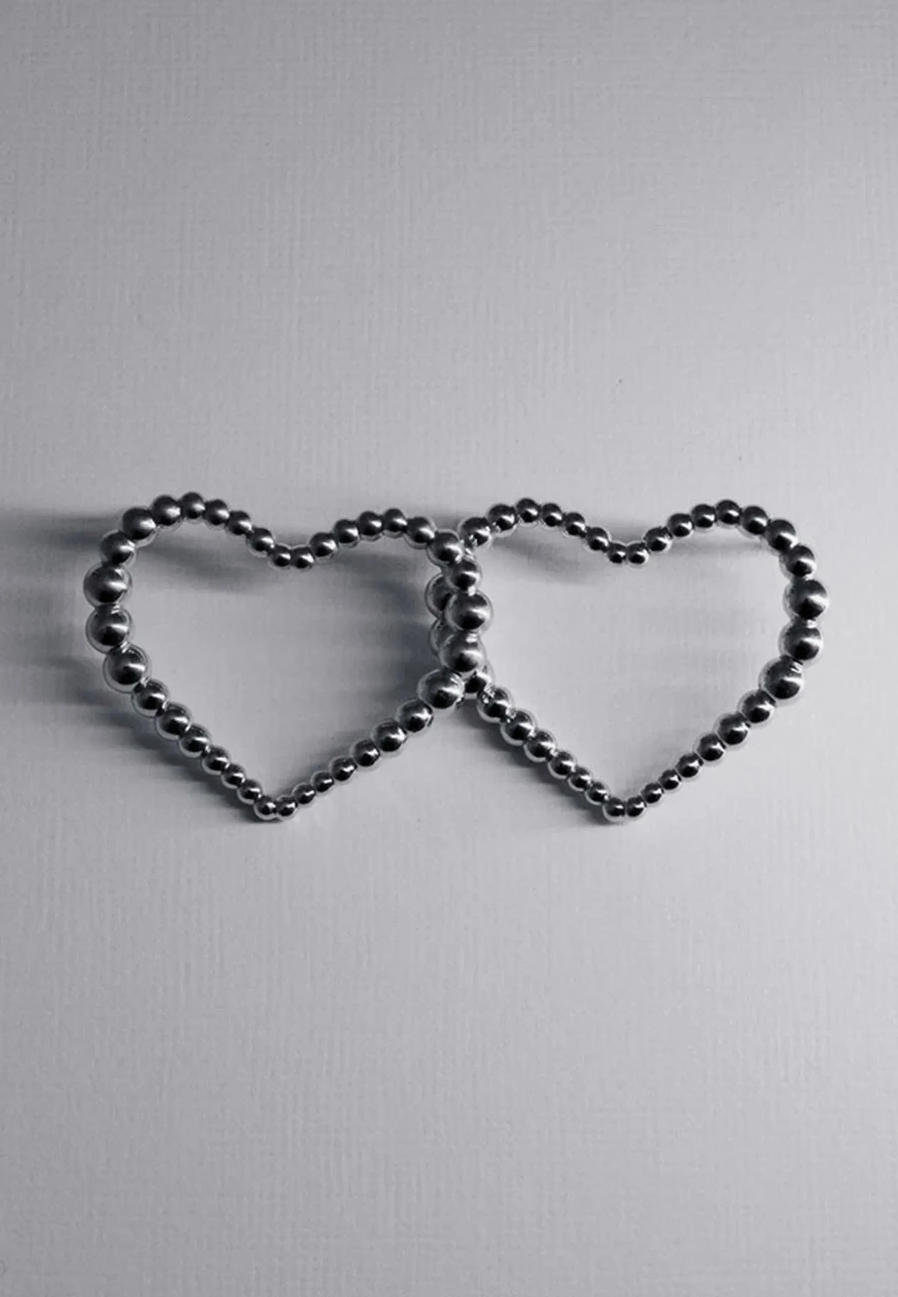 Fizzy Heart Earrings Medium - Silver