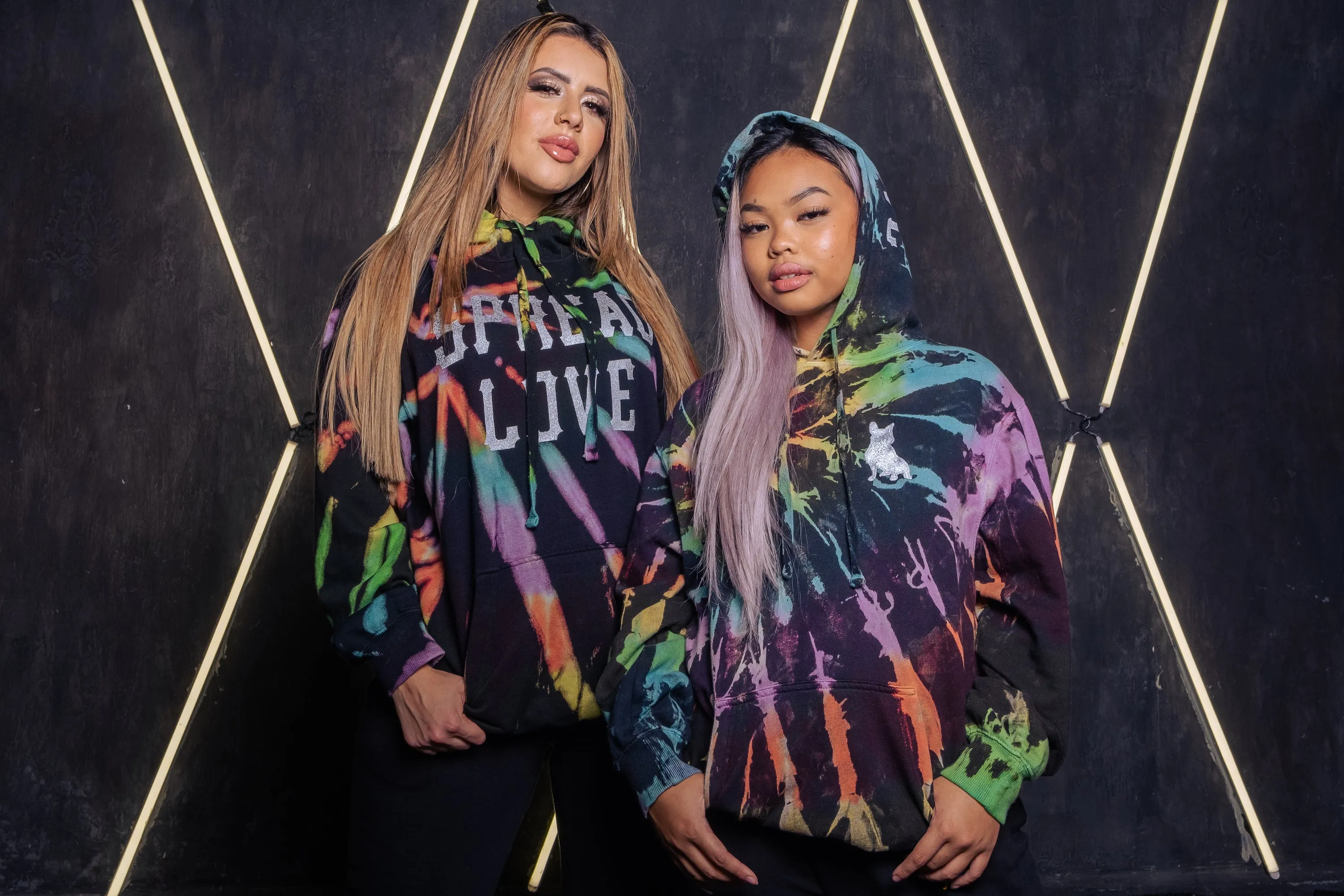 Galaxy Opal SPREAD LOVE Tie Dye Hooded Sweatshirt