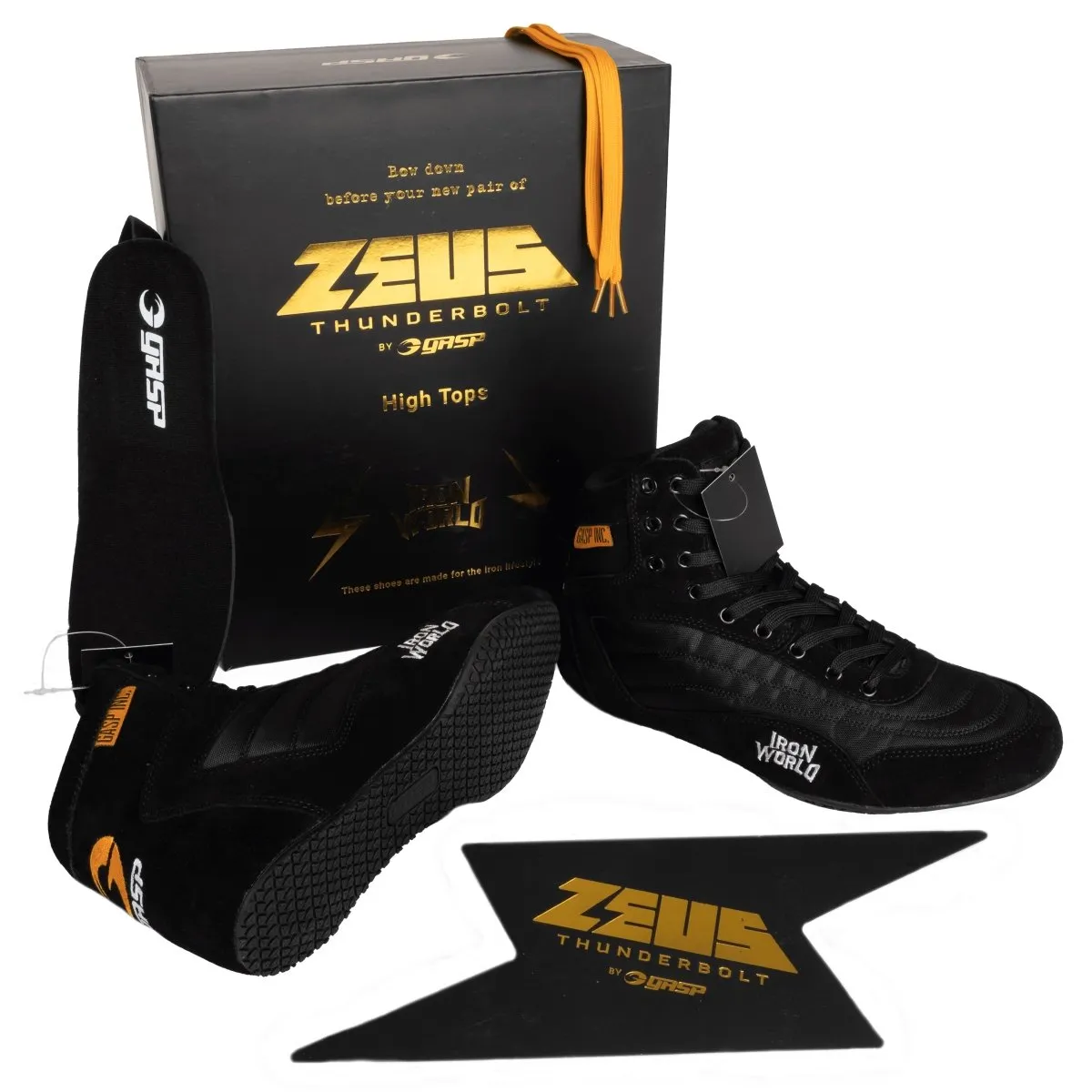 GASP Zeus Thunderbolt Hi Tops - Black