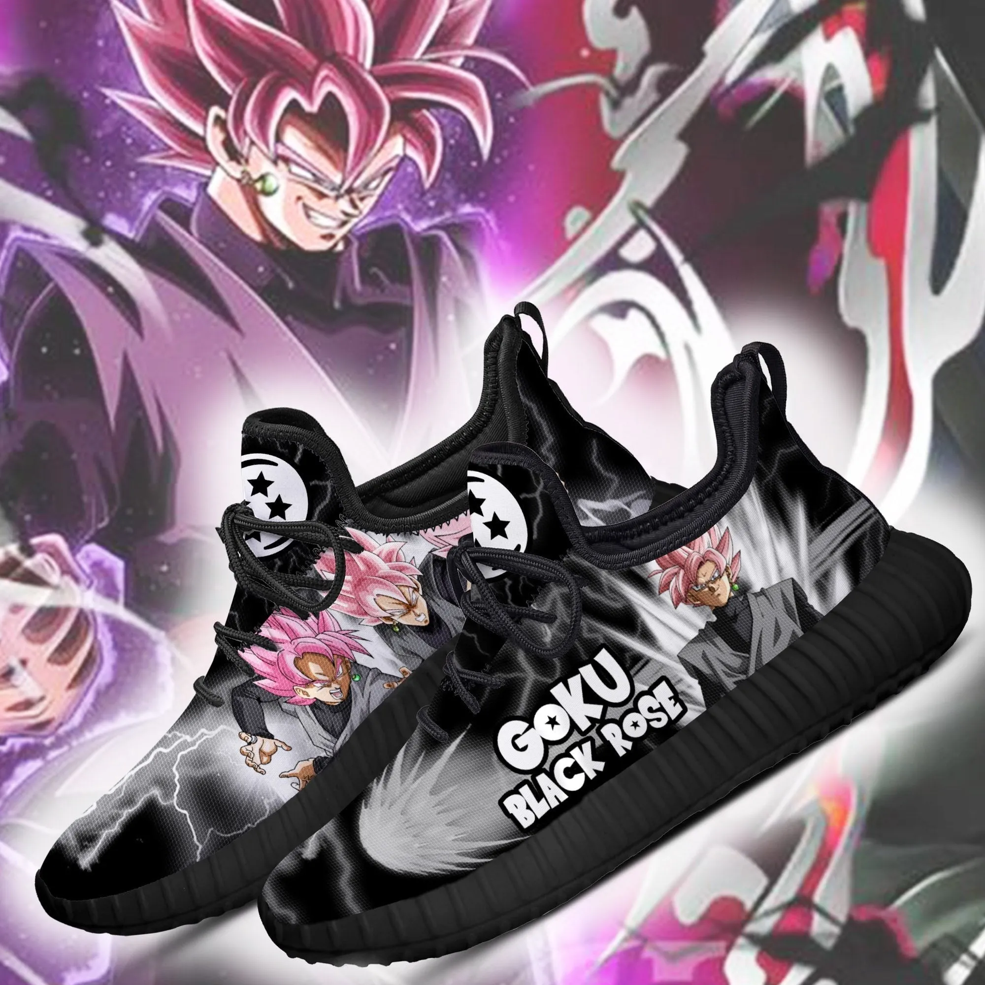 Goku Black Rose Reze Shoes Custom Dragon Ball Anime Shoes