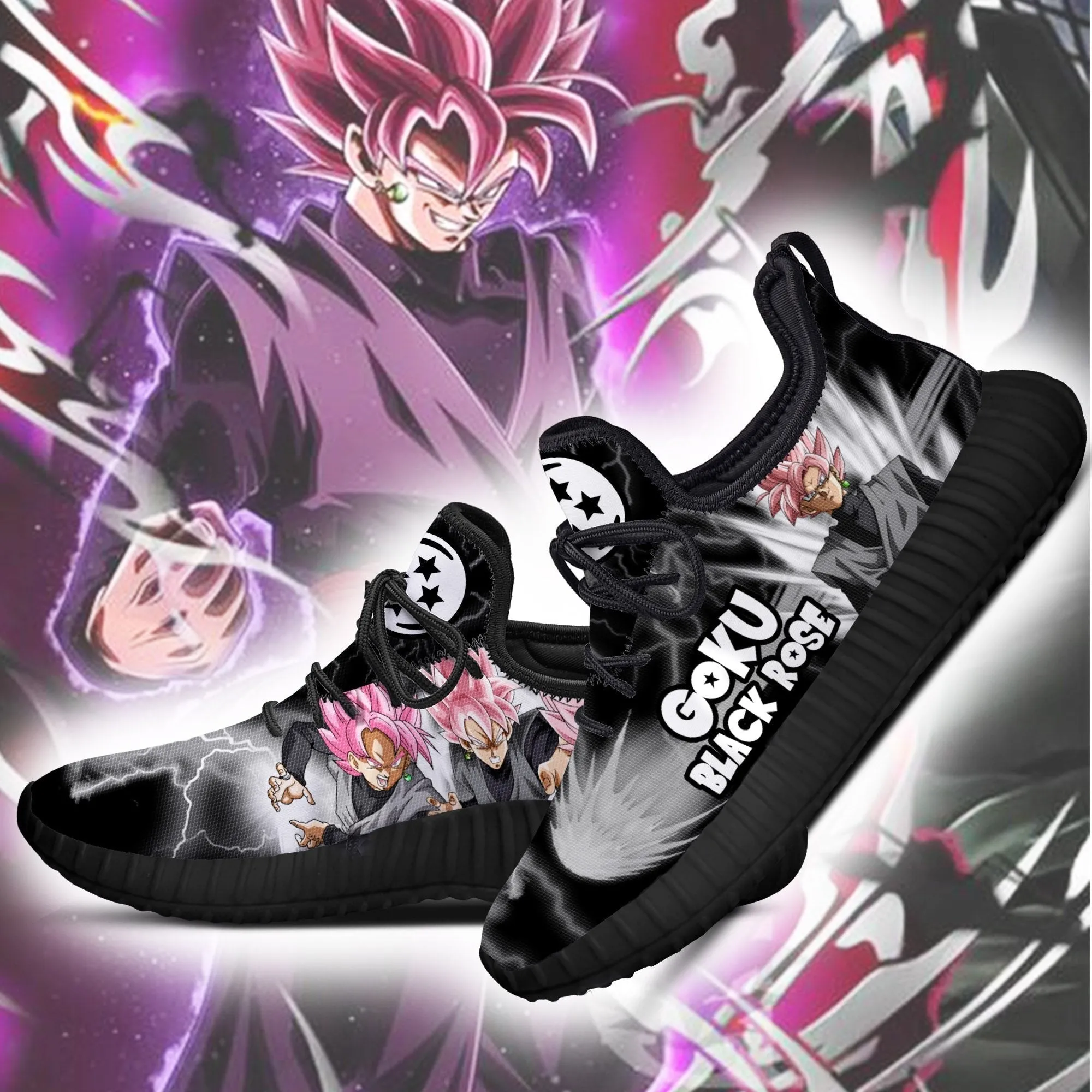 Goku Black Rose Reze Shoes Custom Dragon Ball Anime Shoes