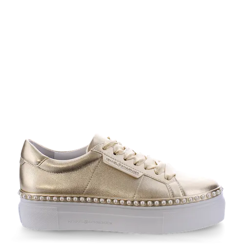 Gold Nano Pearl Platform Sneakers