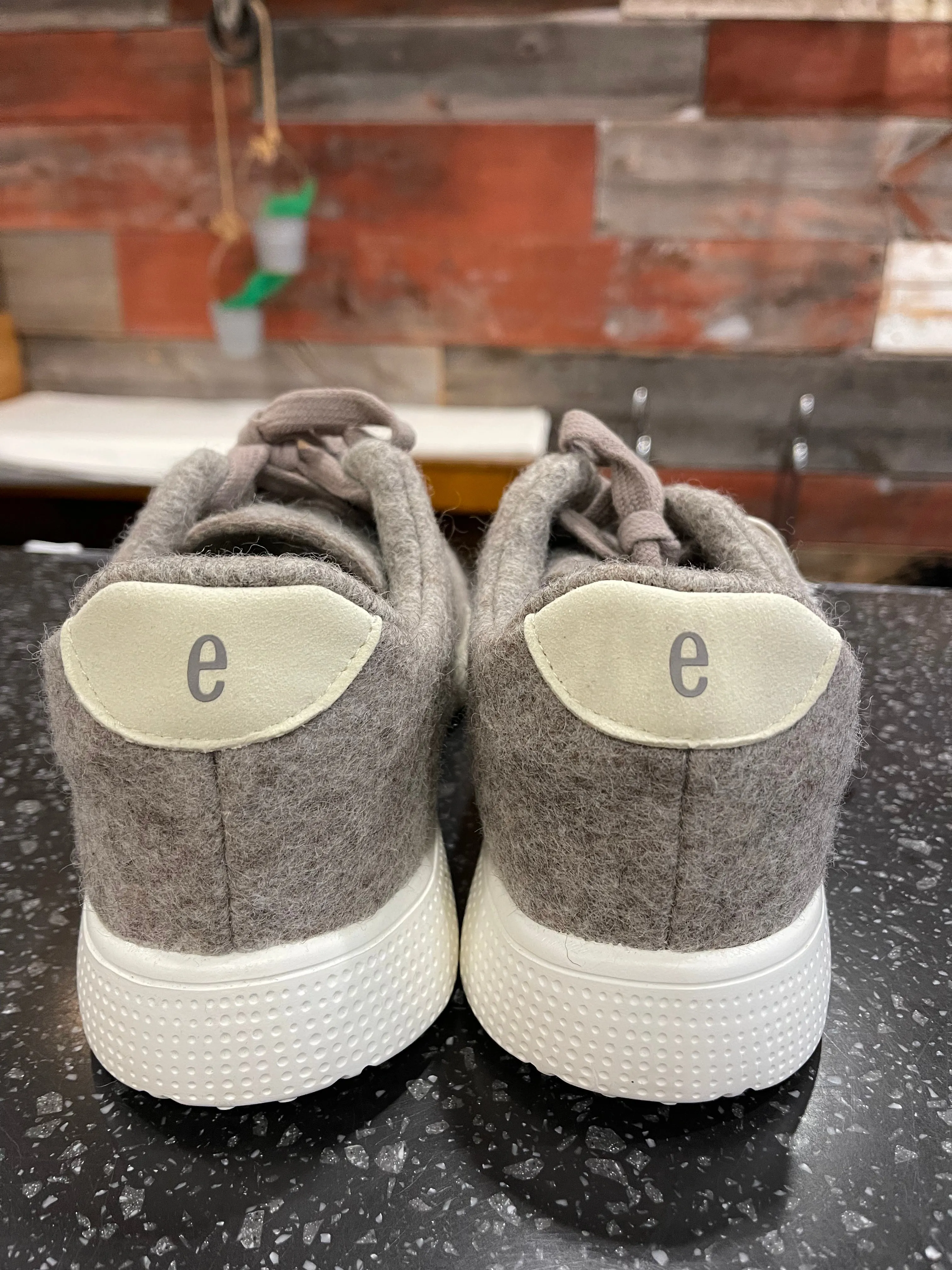 Grey Wool Sneakers Shoes