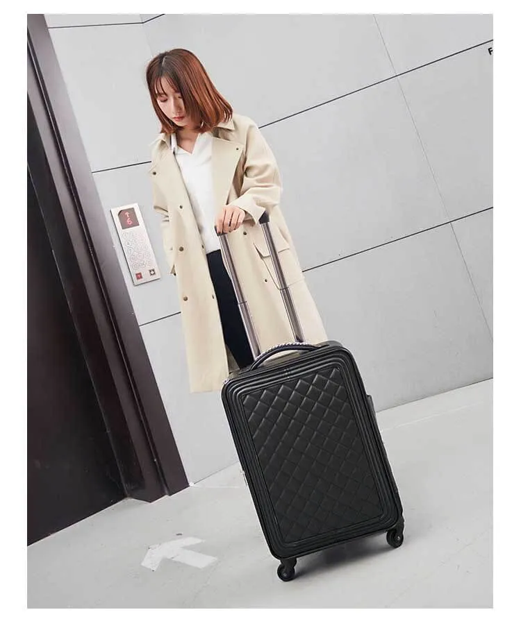 High Capacity Luxury Retro PU Leather Suitcases