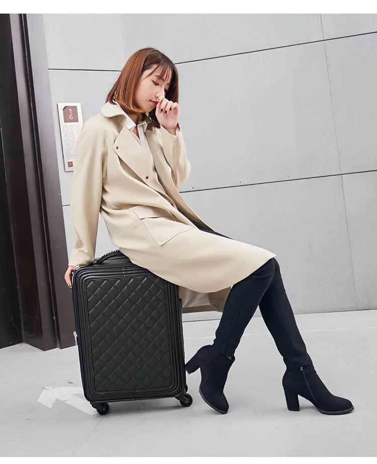 High Capacity Luxury Retro PU Leather Suitcases