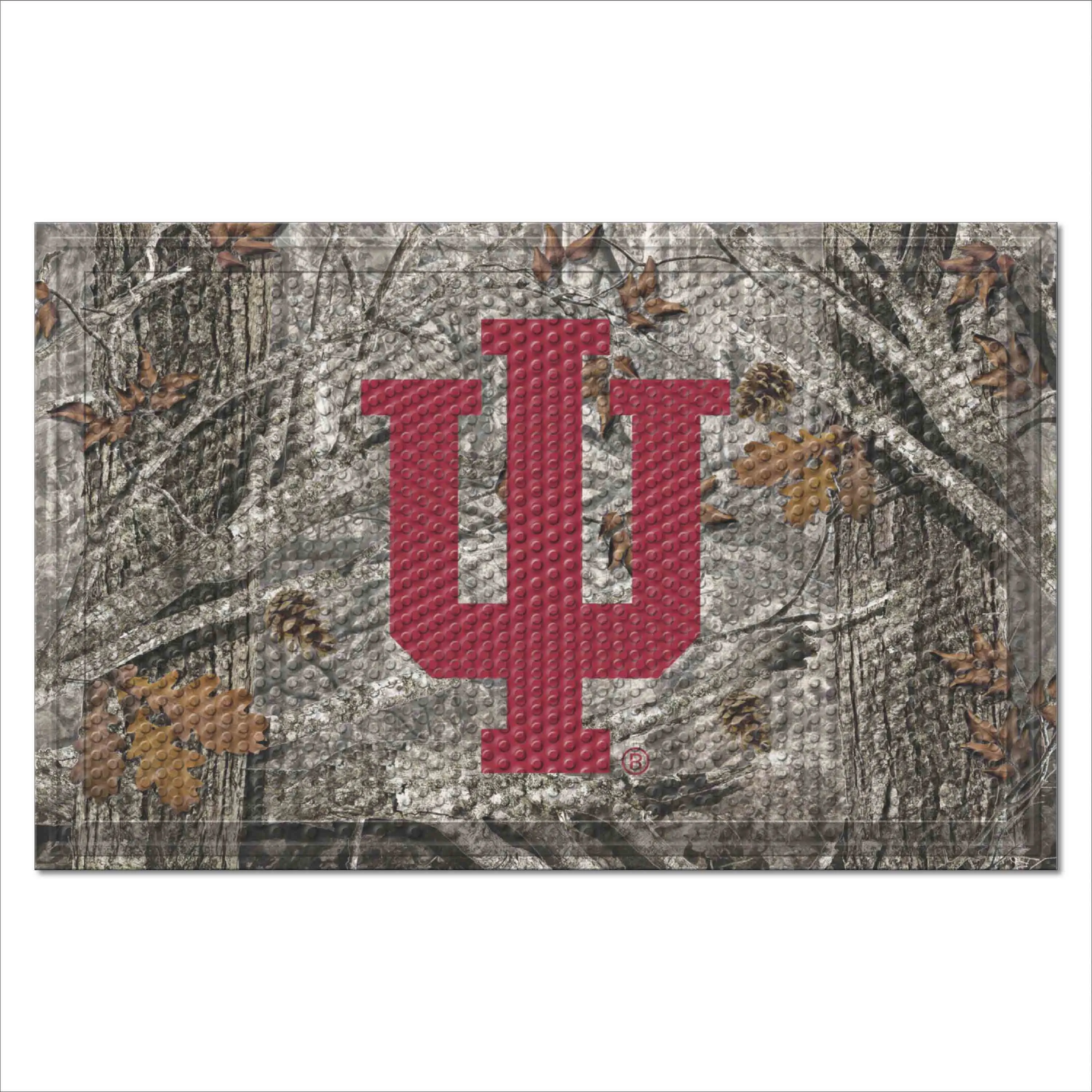 Indiana Hooisers Camo Rubber Scraper Door Mat