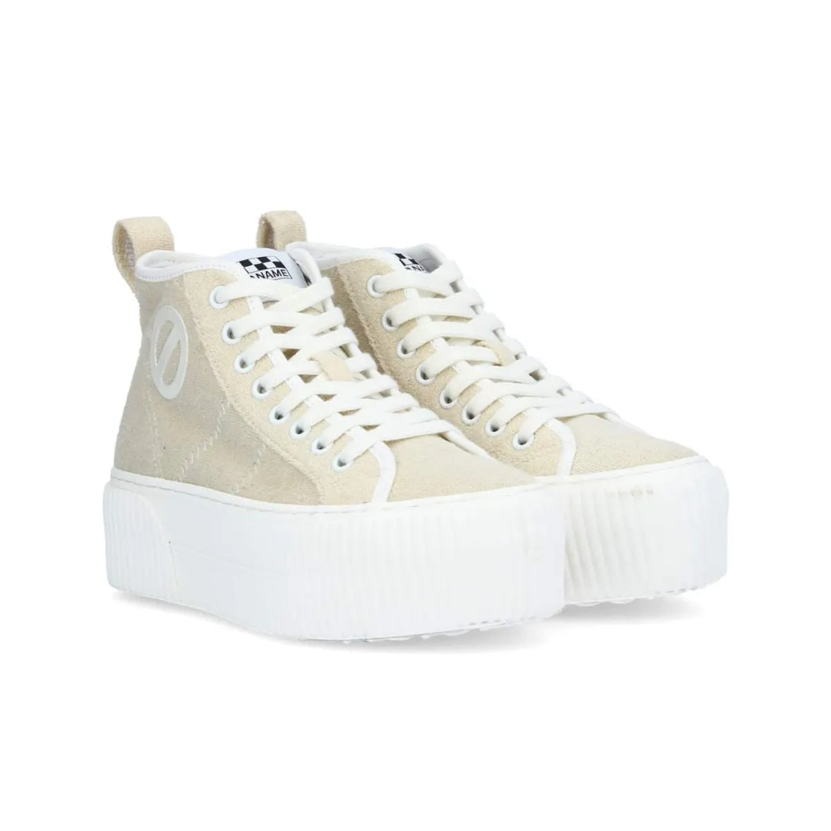 Iron Mid Side Sponge Latte Hi Sneakers