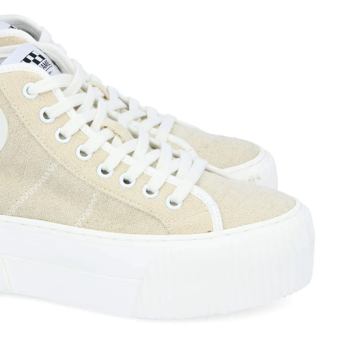 Iron Mid Side Sponge Latte Hi Sneakers