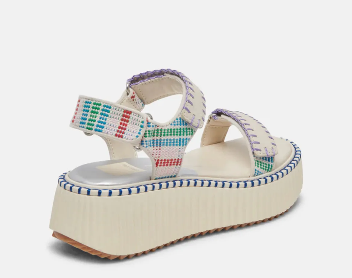 Ivory Multi Debra Sandal