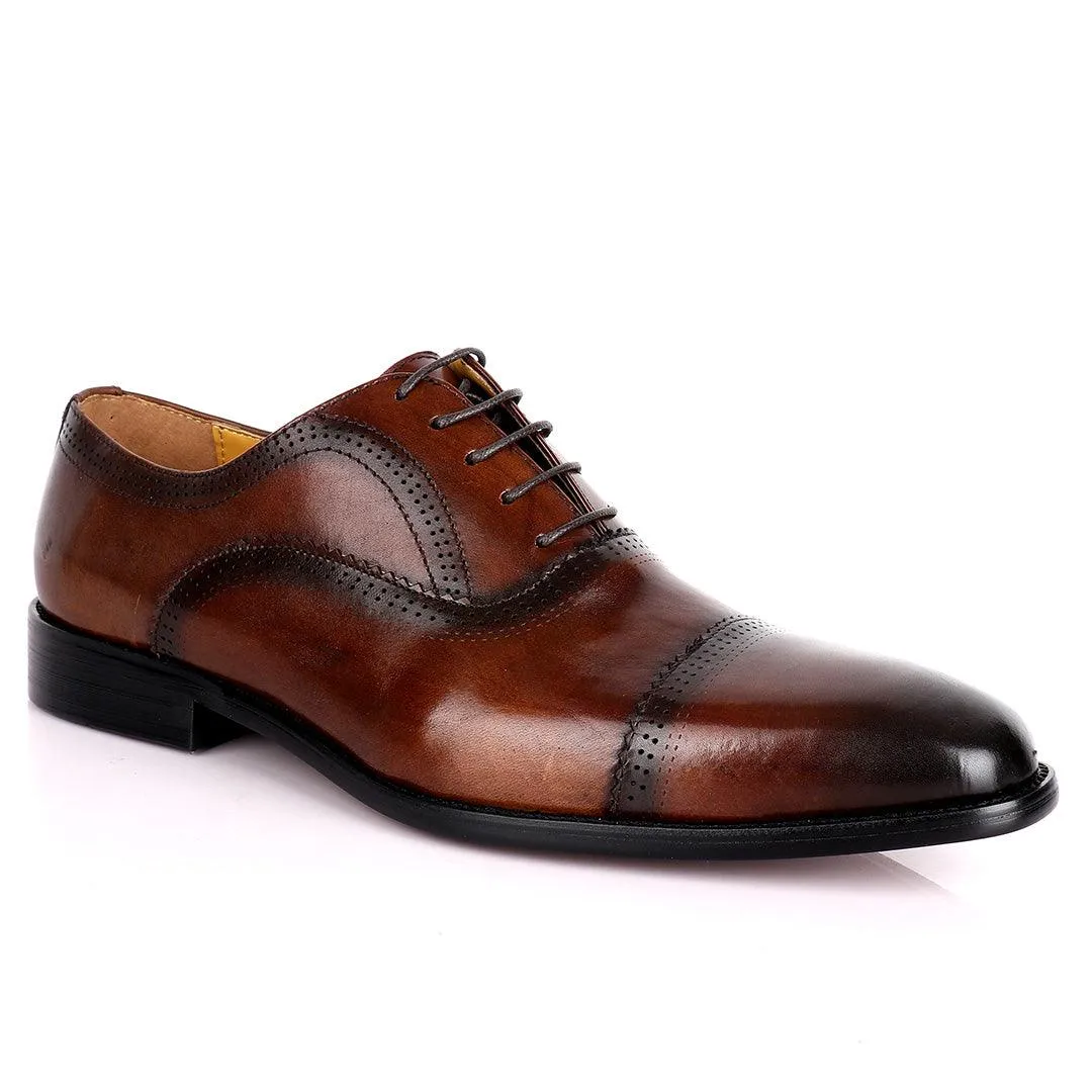 J.M Weston Premium Oxford Men's Shoe- Coffee