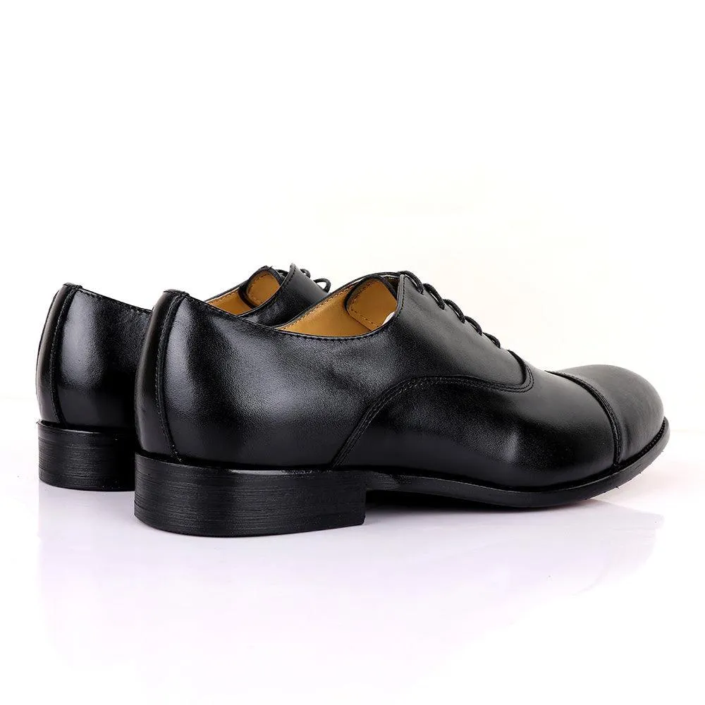 John Mendson Lace Leather Black Shoe