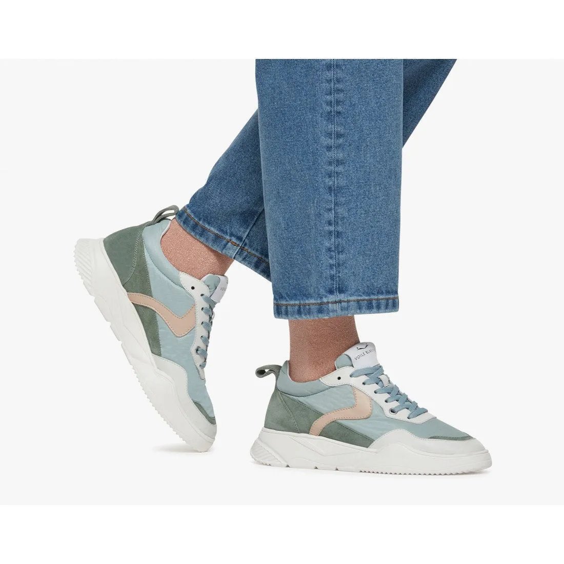 Joshee Sage Green Chunky Sneakers