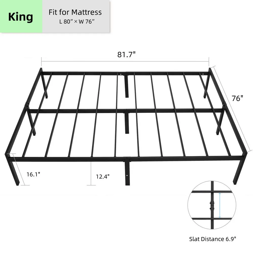 KEANO Black Heavy Duty Bed Frame